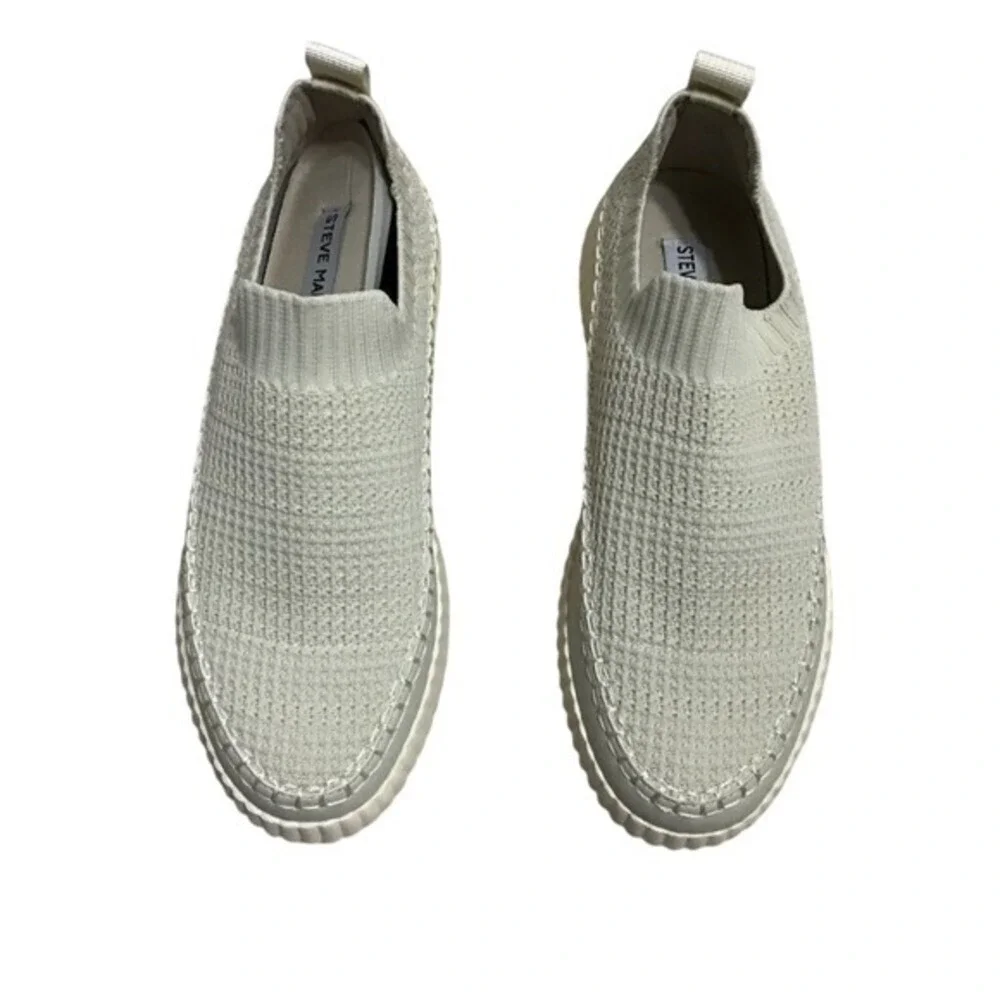 Steve Madden Samarah Womens Gray White Slip On Low Top‎ Sneakers Size 7.5M